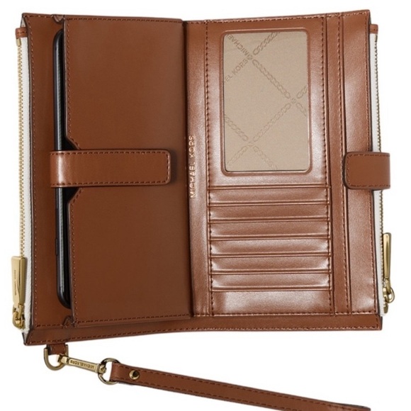 Michael Kors Logo Jet Set Double Zip Wristlet Wallet
Dahlia Red Brown AUTHENTIC - Picture 11 of 11